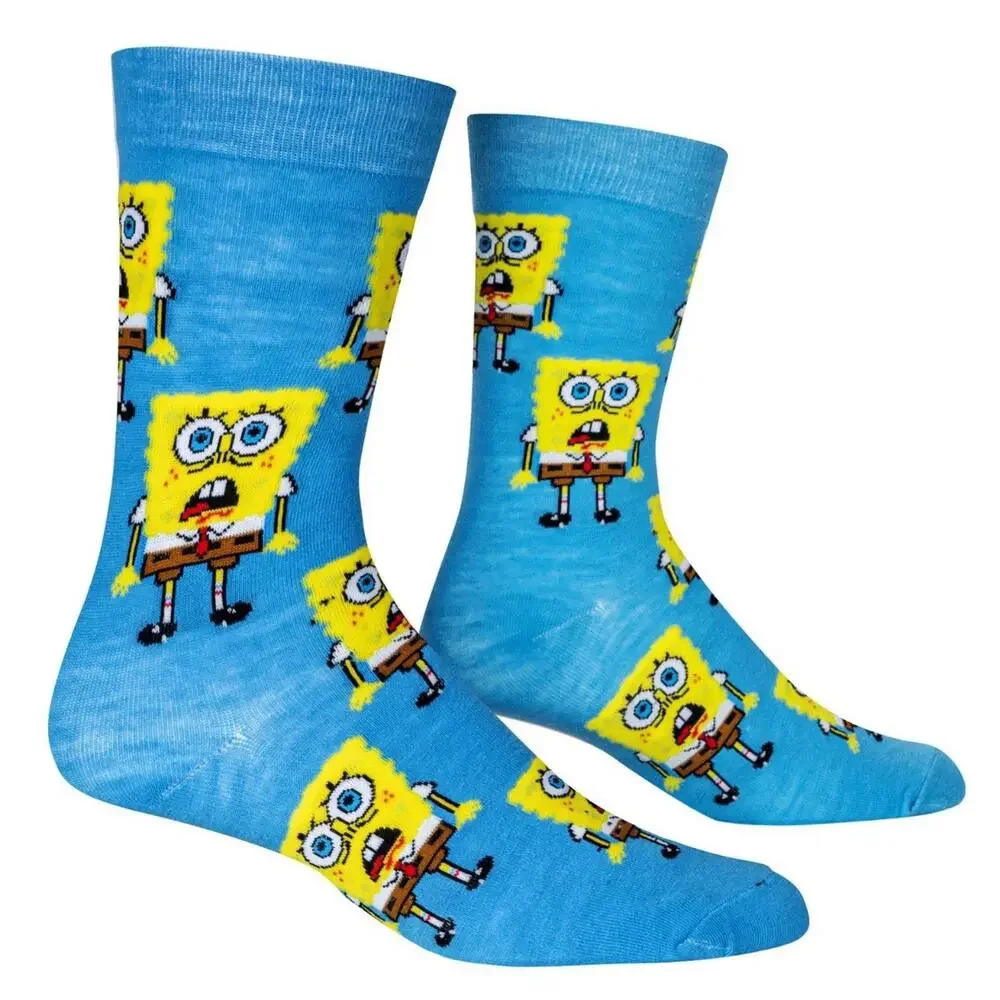 Crazy Socks Spongebob All Over Fun Print Novelty Crew Socks for Men’s fits 6-12‎ - Picture 5 of 7